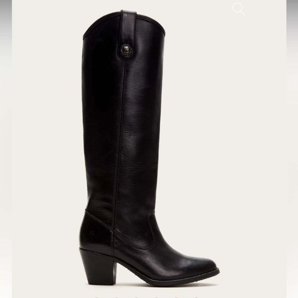 Black- Jackie Button Frye Boots